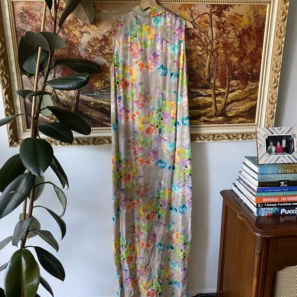 NWT MATTHEW WILLIAMSON SILK MAXI DRESS - Picture 4 of 9